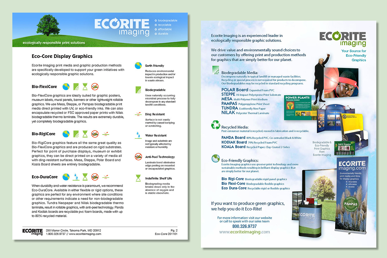 ecorite 14 : Ecorite graphic panel descriptions and typical printed solutions using them