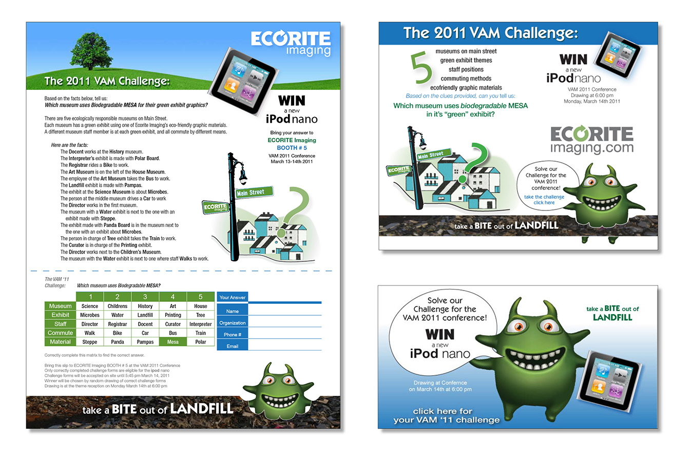 ecorite 19 : Microbes campaign and logic game increased show booth traffic by 70% from previous year