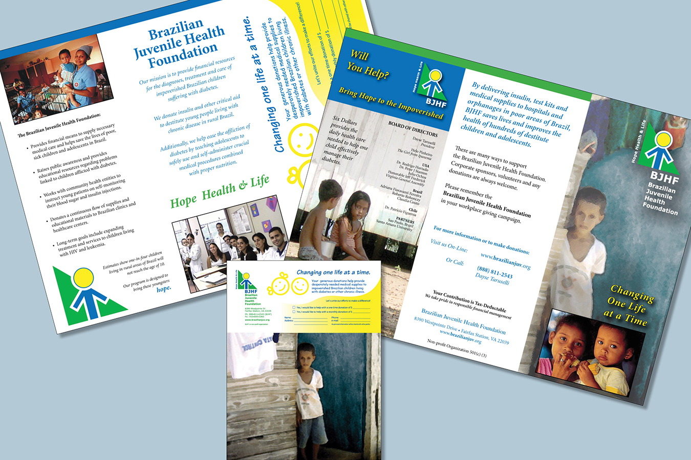 Brochures 2 : Brazilian Juvenile Health Foundation Fund Raiser