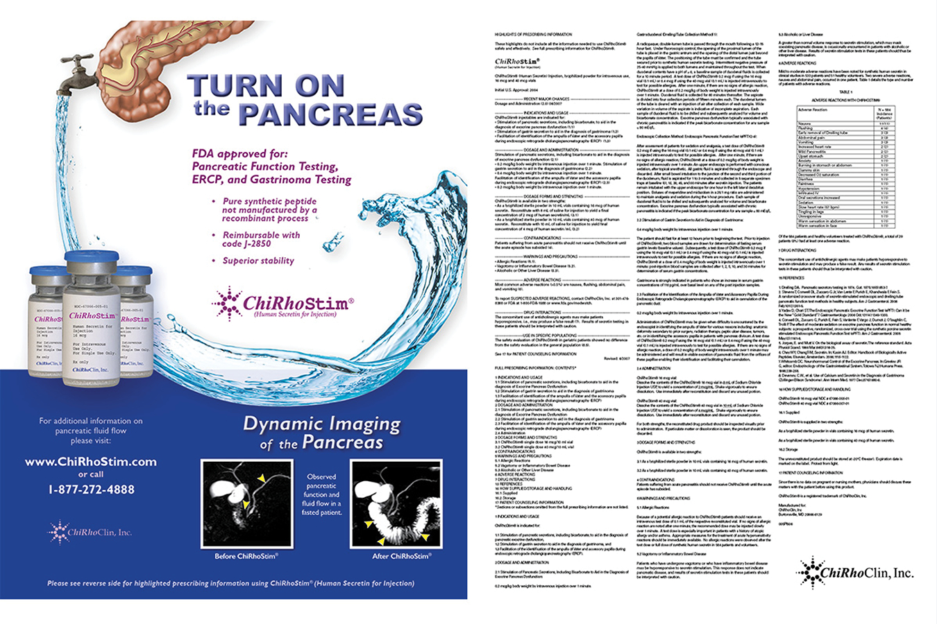 Brochures 5 : Chirhoclin Splash Campaign with indications sheet