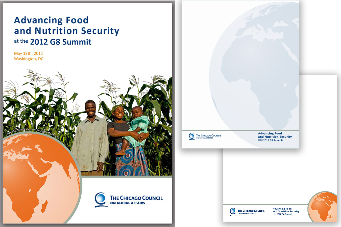 CG8 Brochure : Chicago Council G8 Conference on Food Safety Conference Brochure and Page Layouts