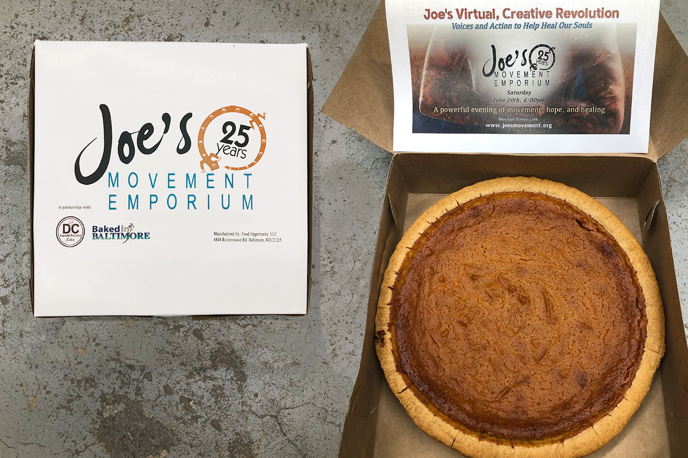 JVCR Pie : Nothing says "We Care" like a fresh baked apple pie. One was included in each care package.