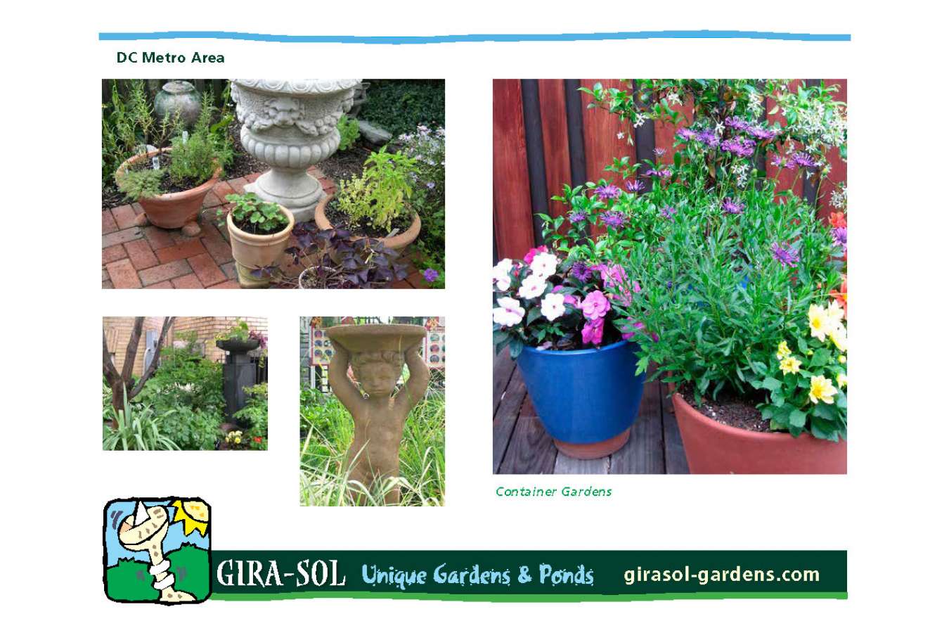 Girasol 8.5 x 11 book 16_Page_03 : Page from specialties flip book showing container gardens