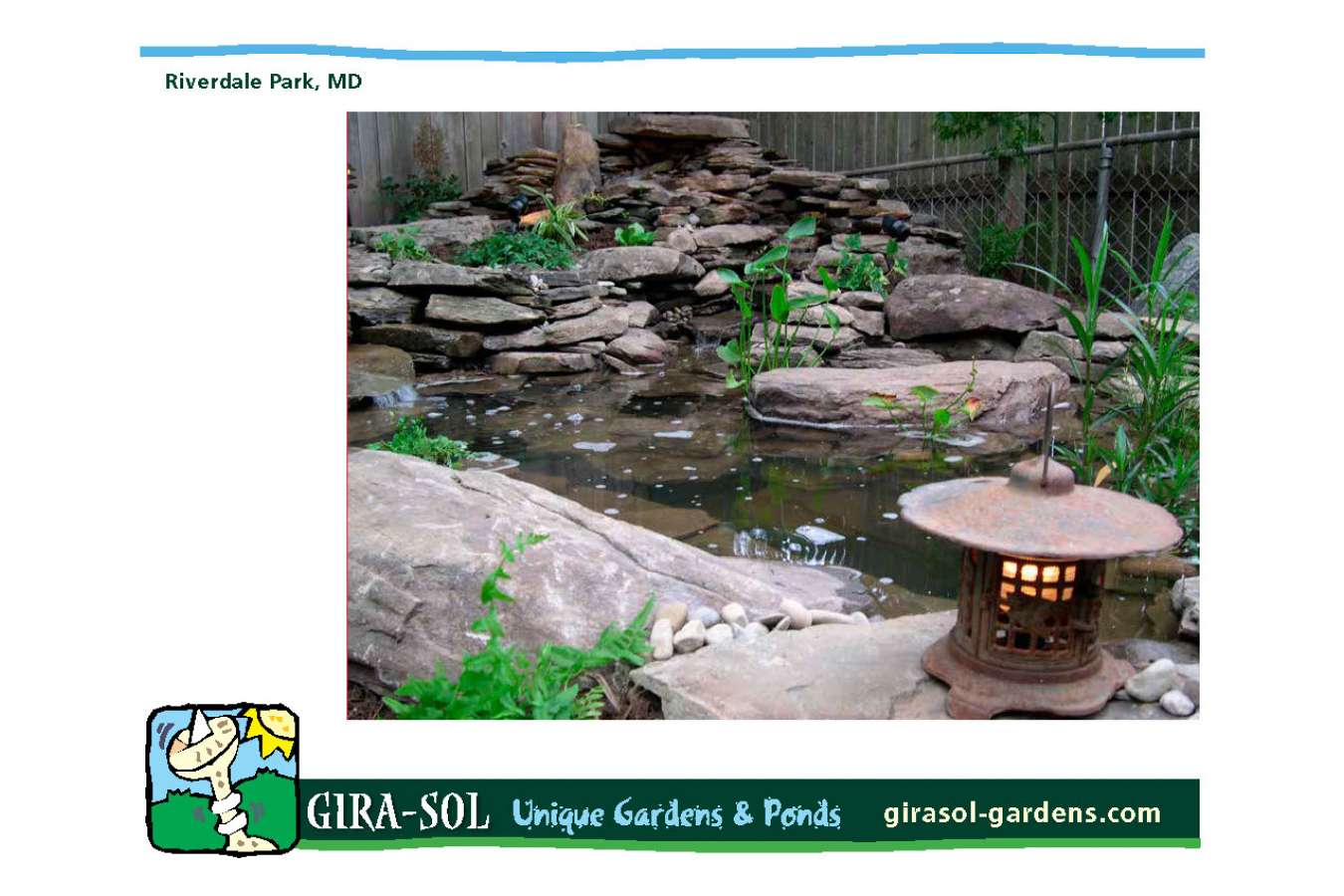 Girasol 8.5 x 11 book 16_Page_11 : Pond with double waterfall portfolio page