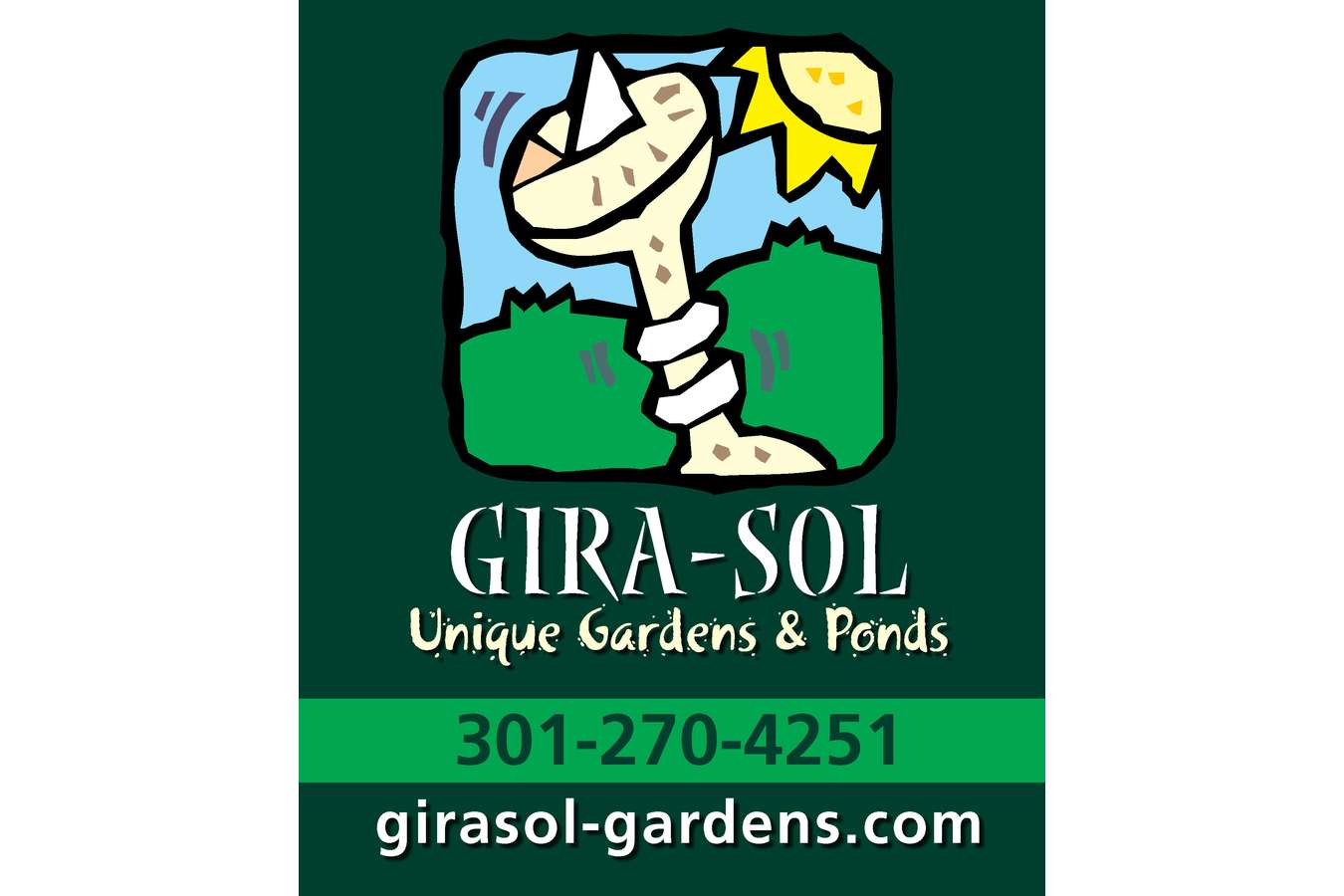 Girasol Logo Plaque : Girasol is Portuguese for sunflower and sundial
