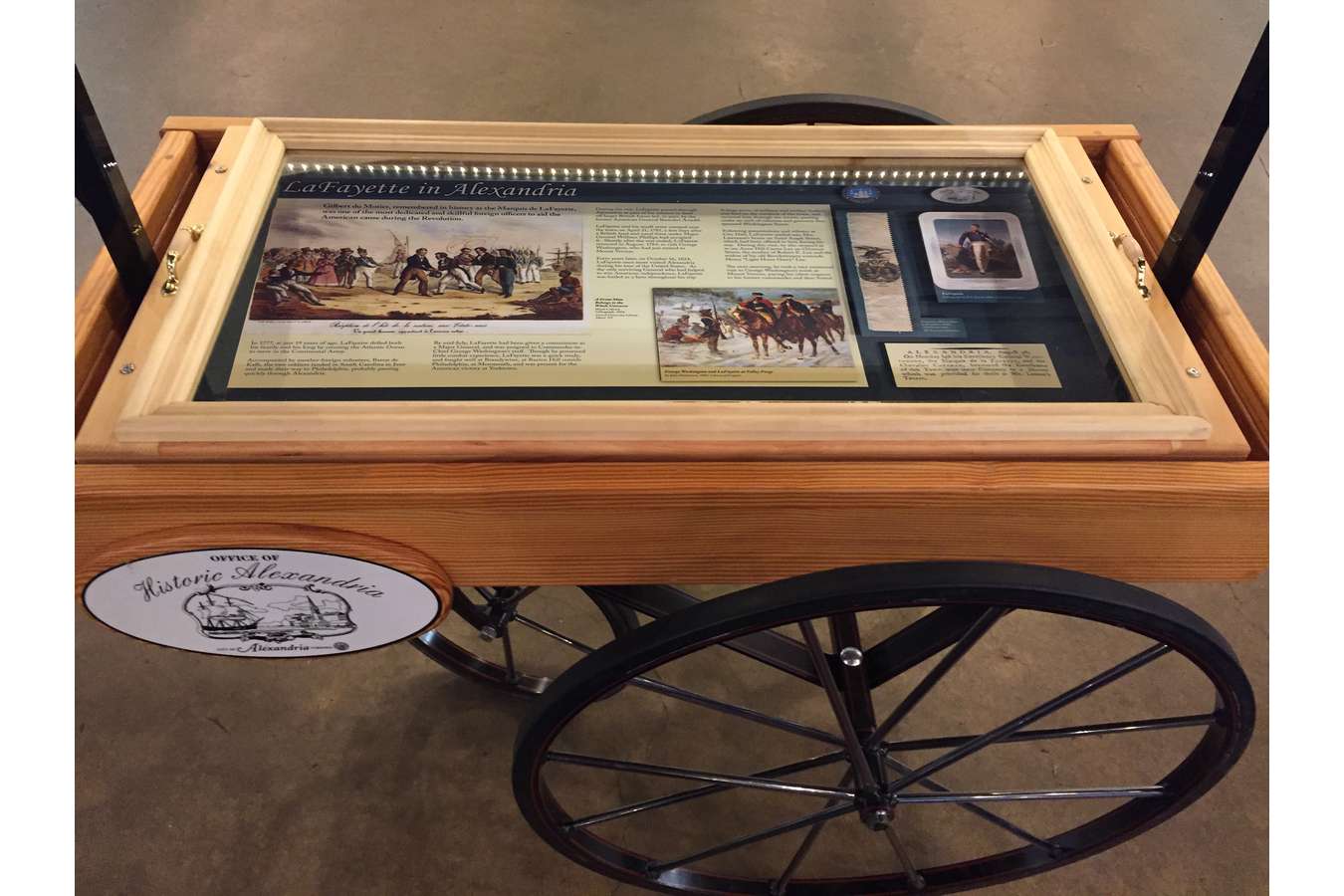 Lafayette Cart : History cart commemorating anniversary of the Marquis de Lafayette's visit to Alexandria