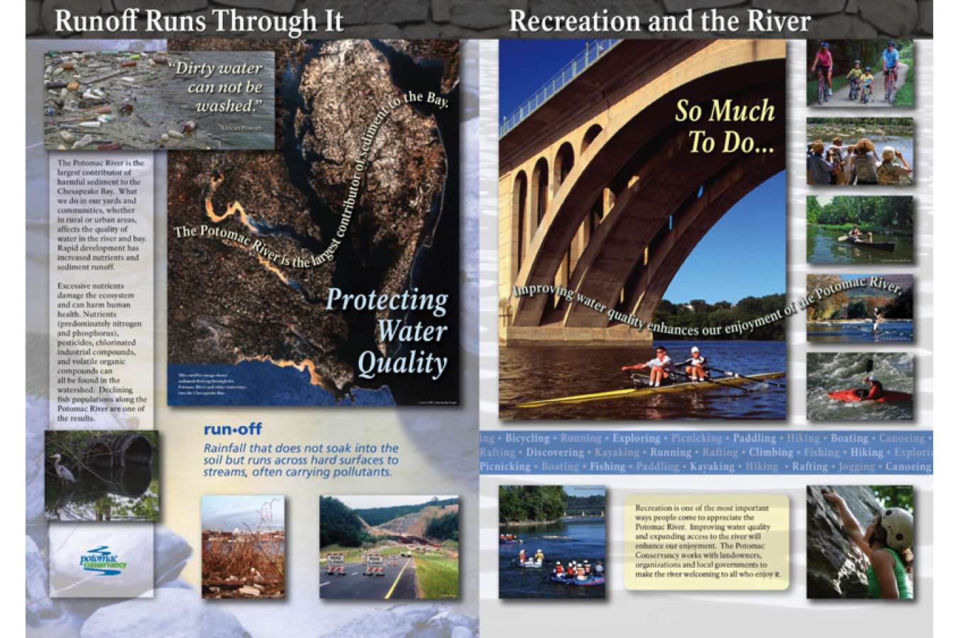 Potcy 4a&b : Runoff Runs Through it & Recreation and the River Displays at the River Center