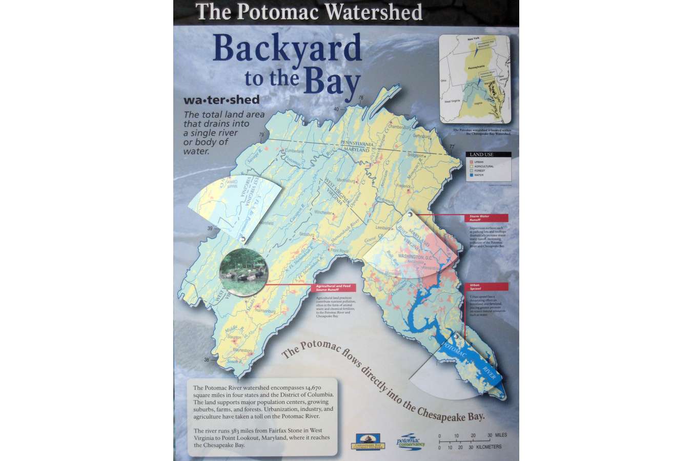 1Bckyrd2bay : Backyard to the Bay Maps the Potomac River Watershed with Wedge-shape Reveal Windows