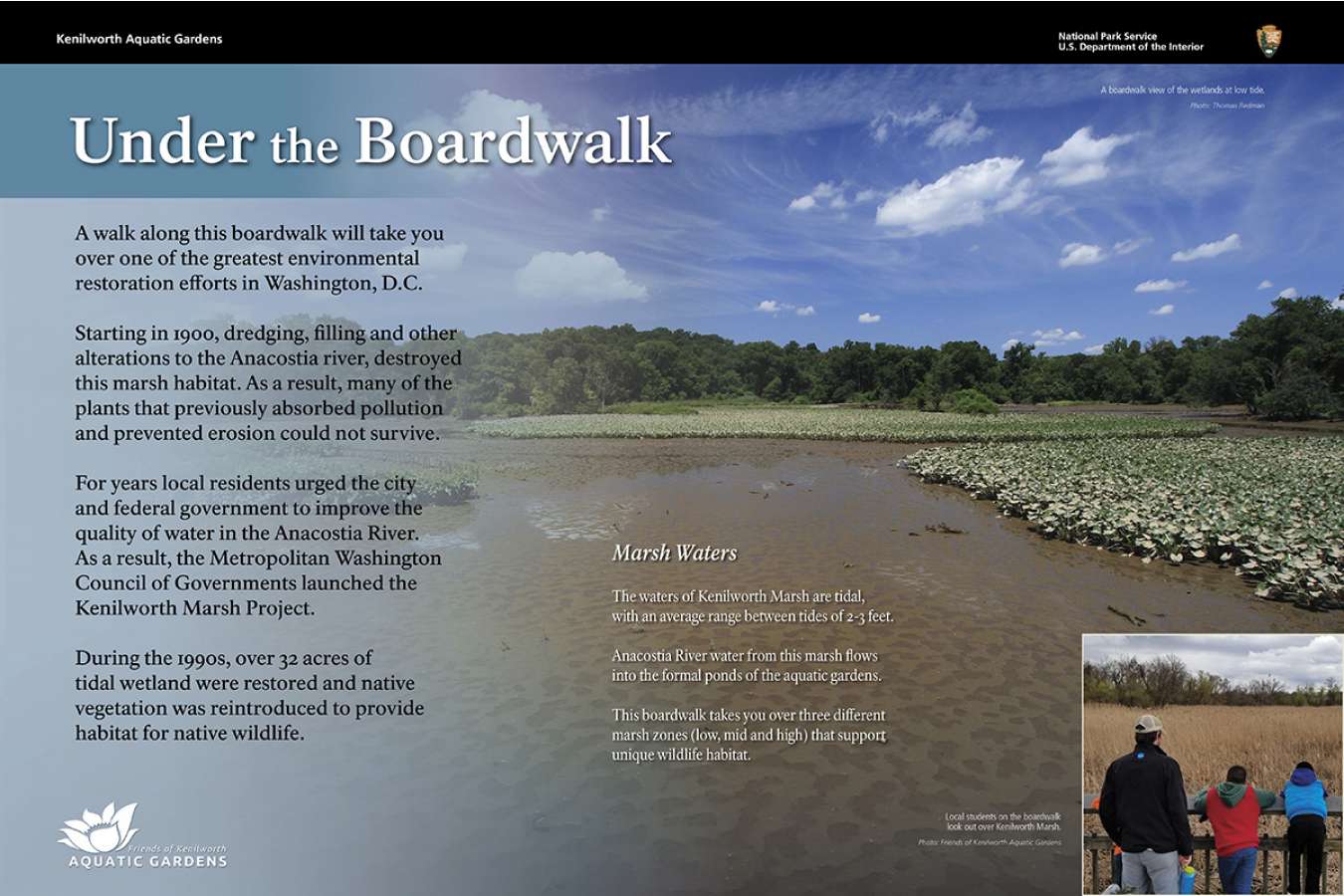 fokag 5 : Over 32 acres of tidal wetlands have been restored to provide natural habitat for wildlife.
